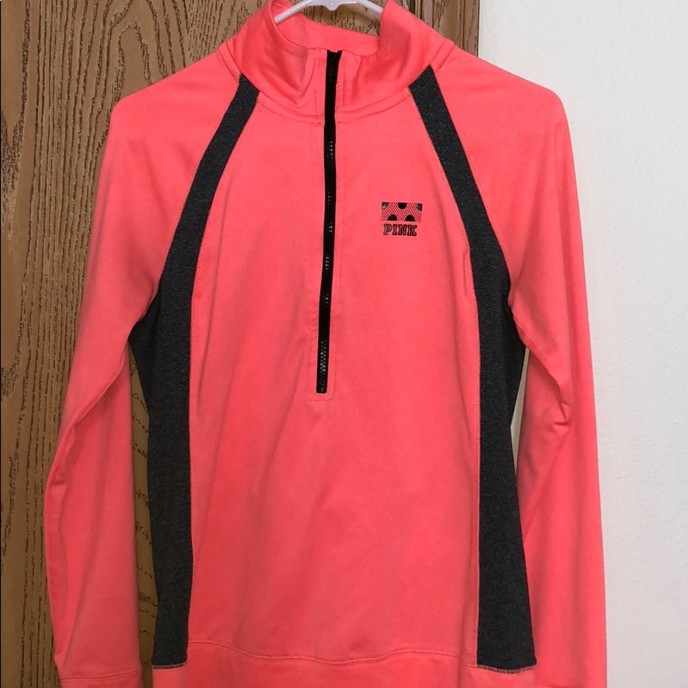 PINK coral half zip